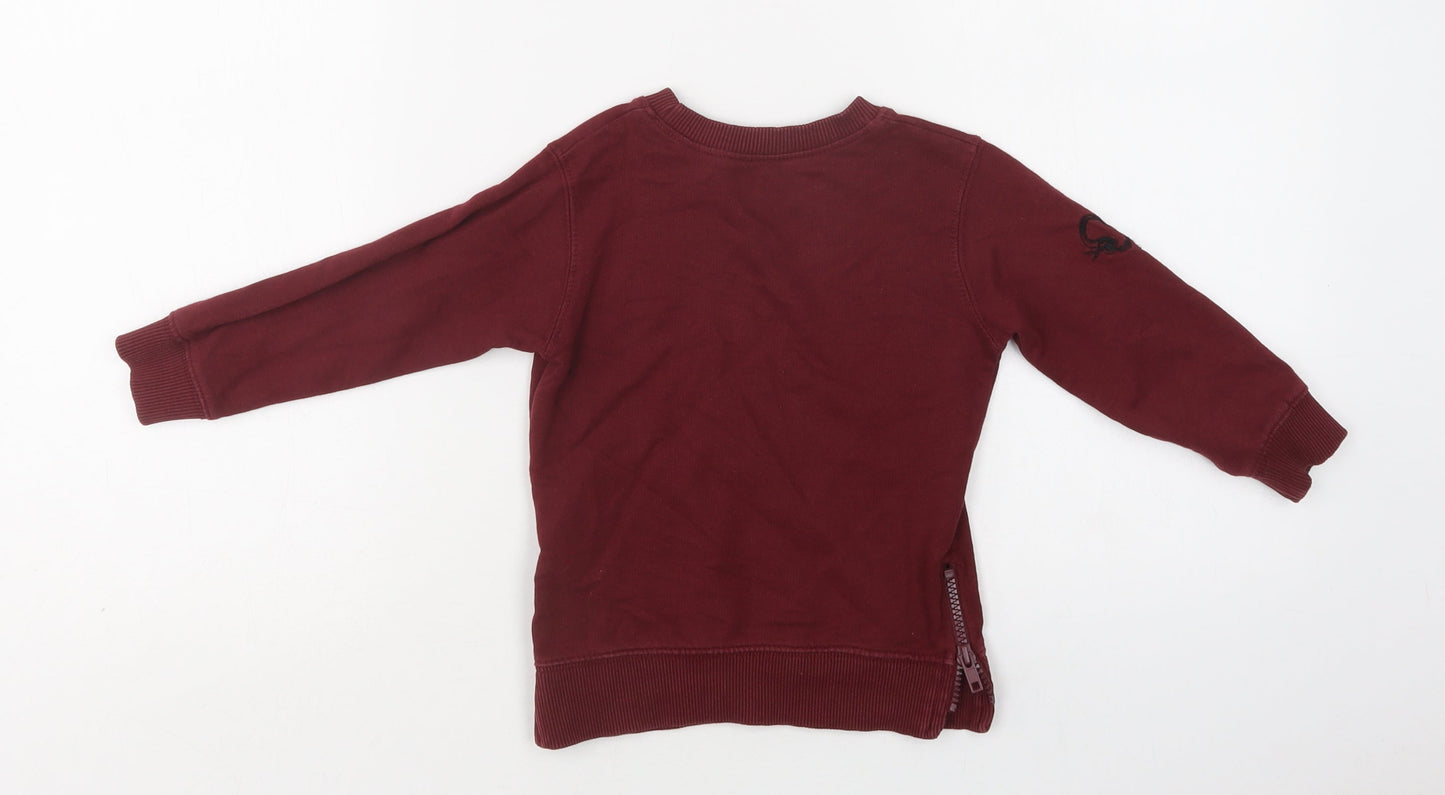 Matalan Baby Purple  Cotton Pullover Jumper Size 12-18 Months  Zip