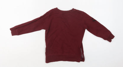 Matalan Baby Purple  Cotton Pullover Jumper Size 12-18 Months  Zip