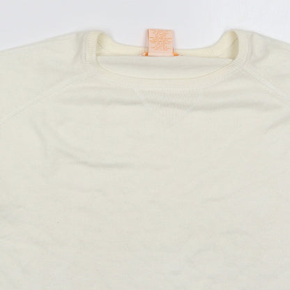 Sweet Romeo Womens Ivory Round Neck  Acrylic Pullover Jumper Size M