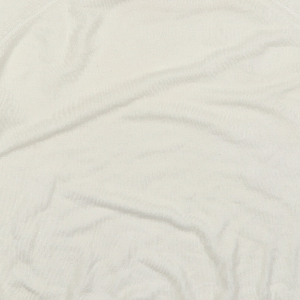 Sweet Romeo Womens Ivory Round Neck  Acrylic Pullover Jumper Size M