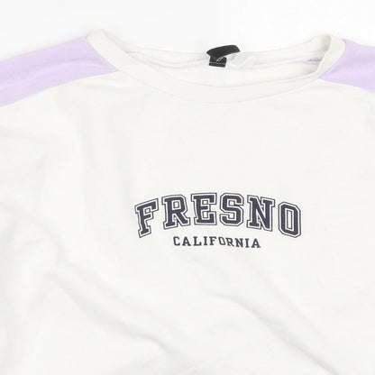 H&M Womens Multicoloured Colourblock Cotton Pullover Sweatshirt Size XS  Pullover - Fresno California