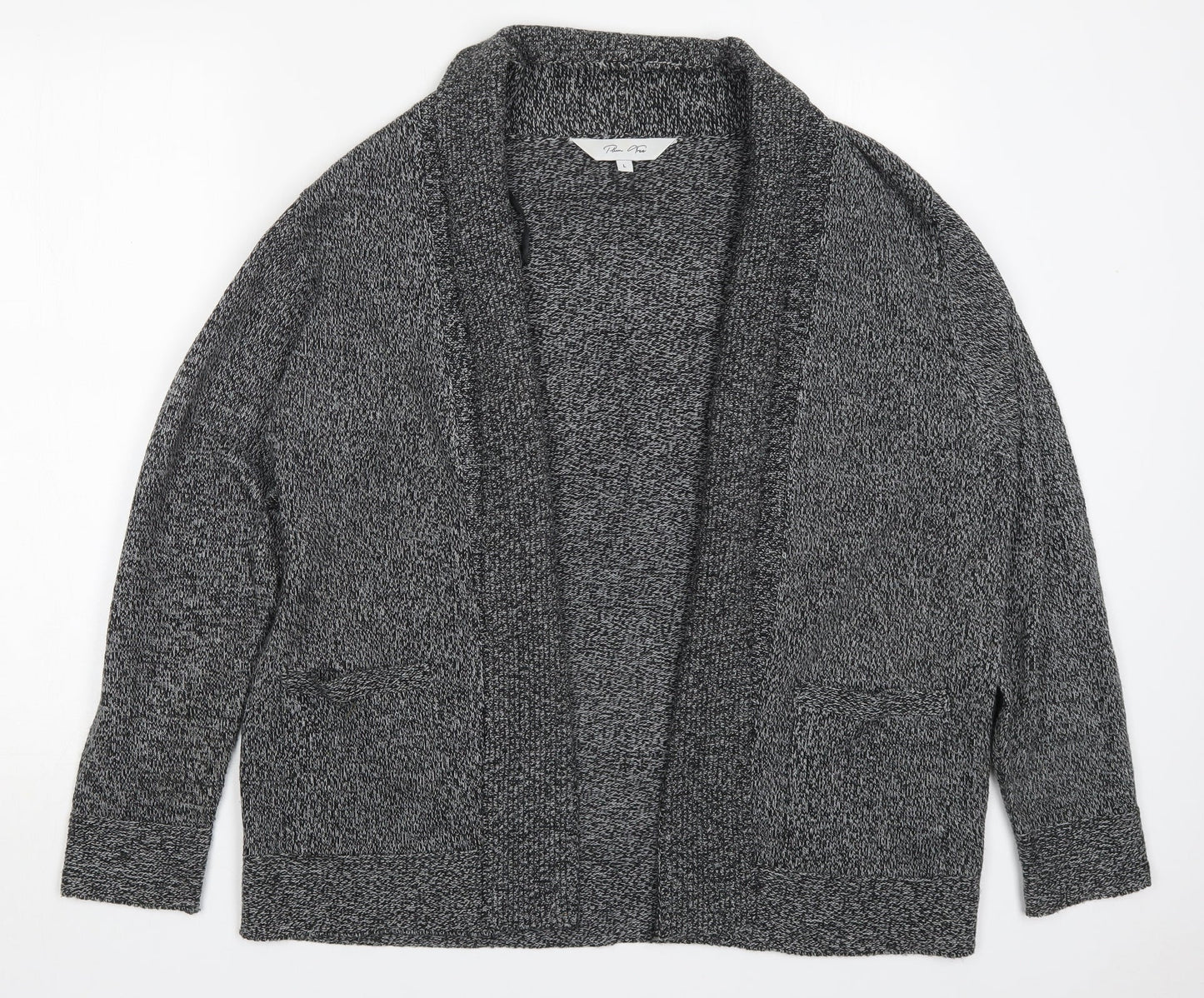 Womens UK Size L Plum Tree Grey Cardigan Jumper
