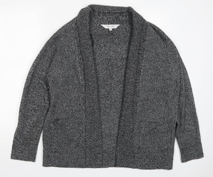 Womens UK Size L Plum Tree Grey Cardigan Jumper