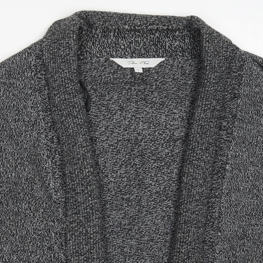 Womens UK Size L Plum Tree Grey Cardigan Jumper