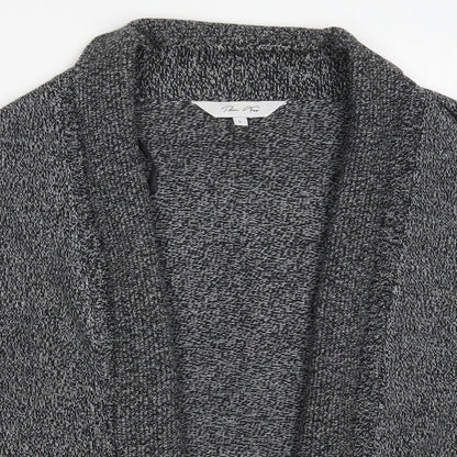 Womens UK Size L Plum Tree Grey Cardigan Jumper