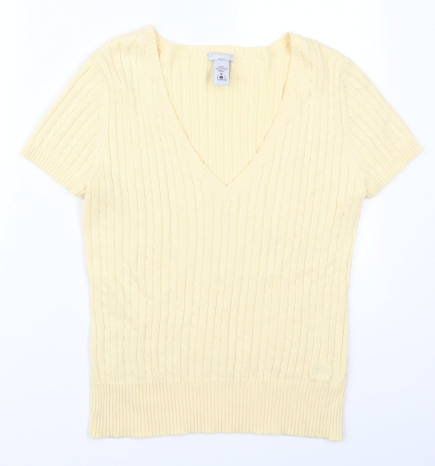 Womens UK Size M IZOD Beige Pullover Jumper