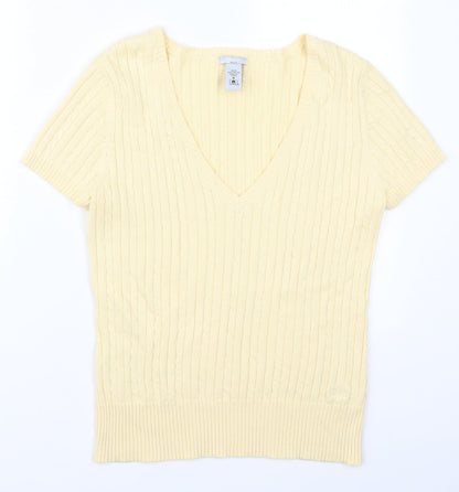 Womens UK Size M IZOD Beige Pullover Jumper