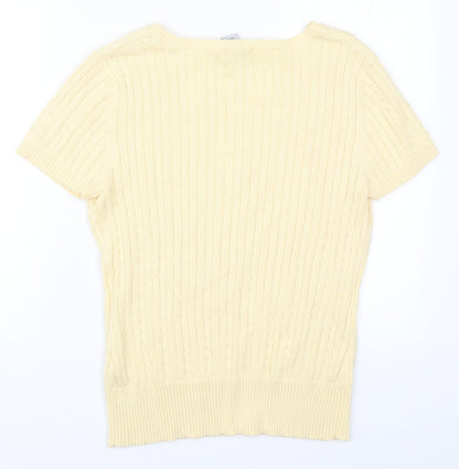Womens UK Size M IZOD Beige Pullover Jumper