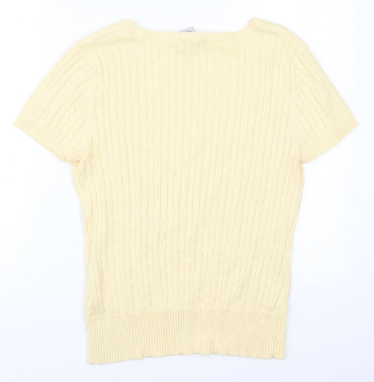 Womens UK Size M IZOD Beige Pullover Jumper