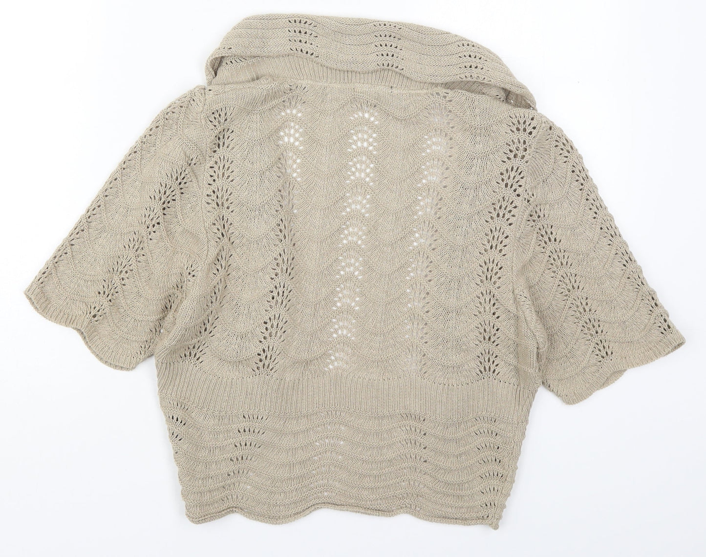 Womens UK Size M M&Co Beige Cardigan Jumper