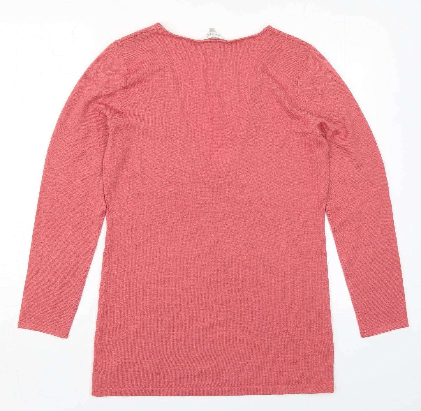 Womens UK Size 10 Lakeland Pink Pullover Jumper