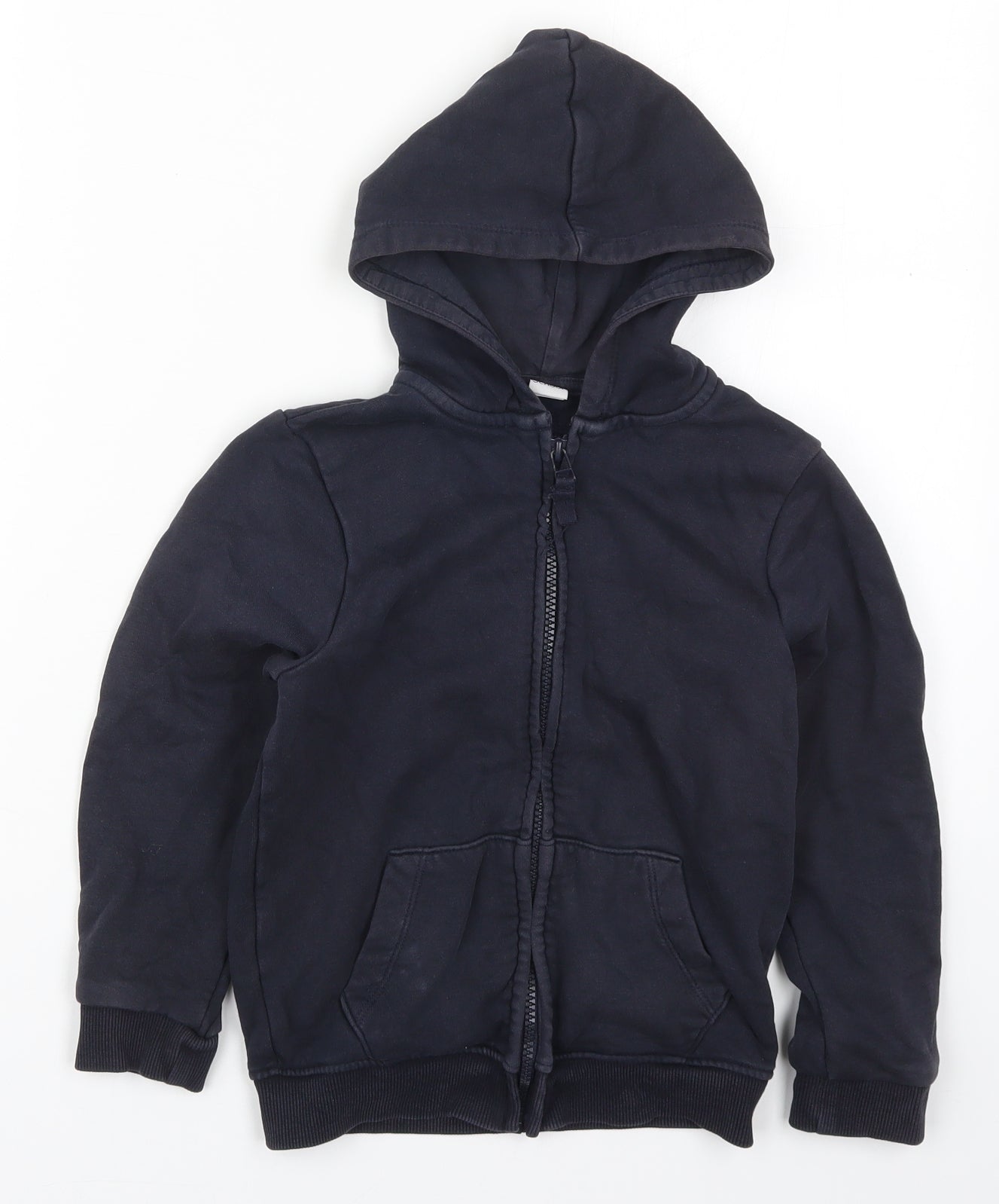 TU Boys Blue  Cotton Full Zip Hoodie Size 6 Years  Zip
