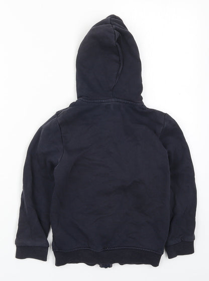 TU Boys Blue  Cotton Full Zip Hoodie Size 6 Years  Zip
