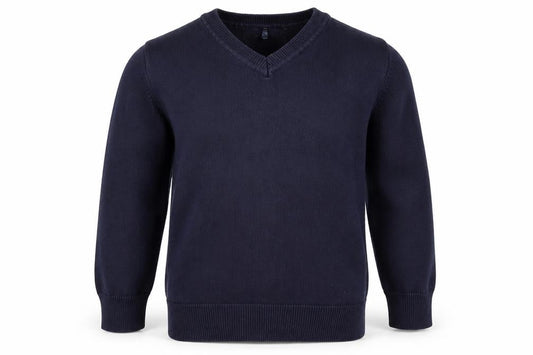 George Boys Blue V-Neck  Cotton Pullover Jumper Size 4-5 Years  Pullover