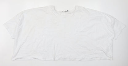 Womens UK Size 30 ASOS White Cropped T-Shirt