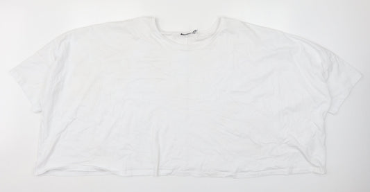 Womens UK Size 30 ASOS White Cropped T-Shirt