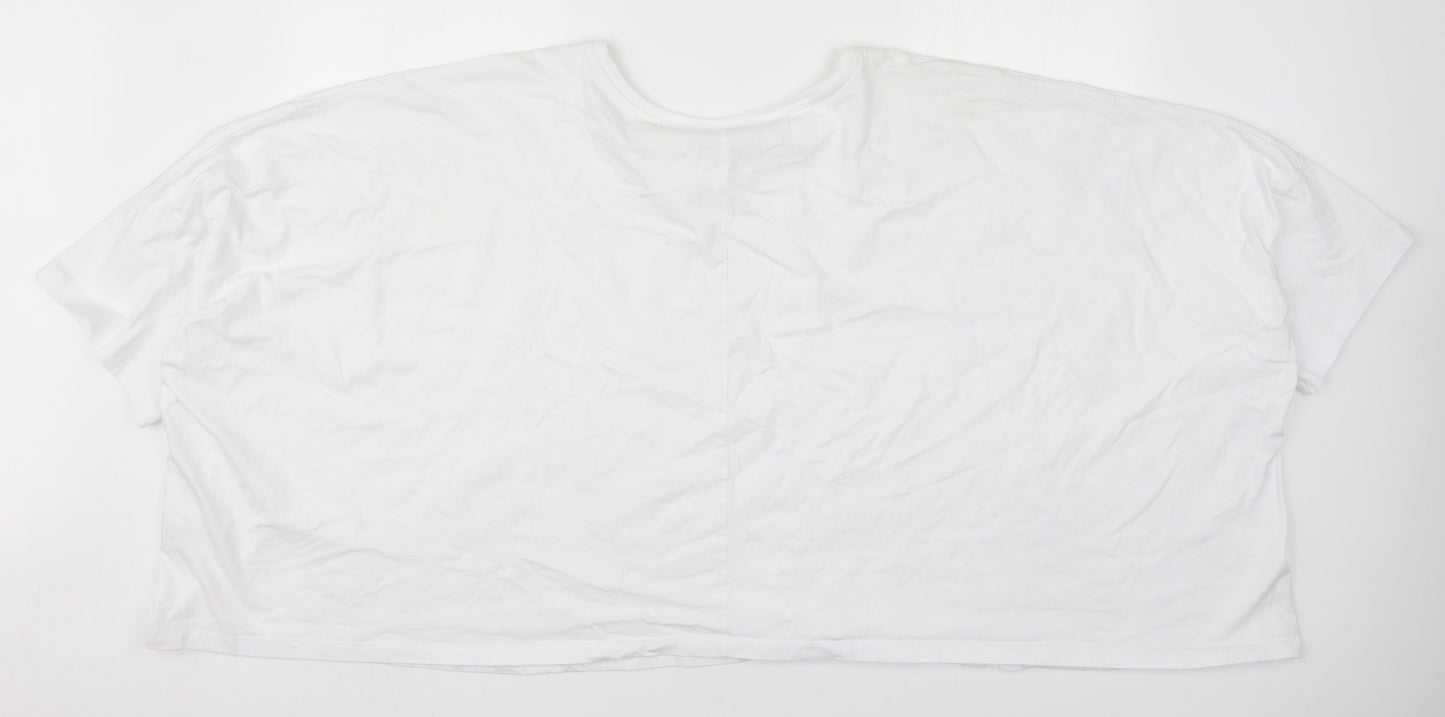 Womens UK Size 30 ASOS White Cropped T-Shirt