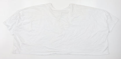 Womens UK Size 30 ASOS White Cropped T-Shirt