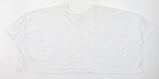 Womens UK Size 30 ASOS White Cropped T-Shirt
