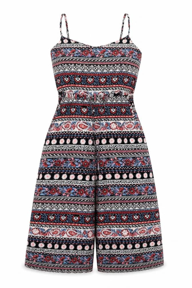 Womens UK Size 4 New Look One-Piece Multicoloured Jumpsuit