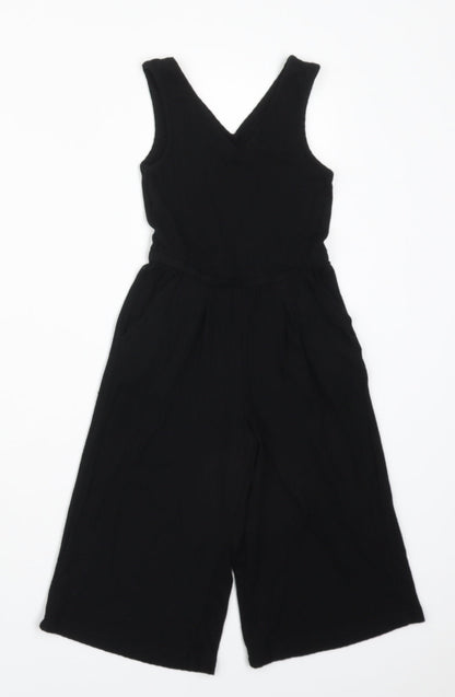 RESERVED Girls Black  Viscose Jumpsuit One-Piece Size 5 Years  Pullover