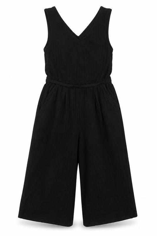 RESERVED Girls Black  Viscose Jumpsuit One-Piece Size 5 Years  Pullover