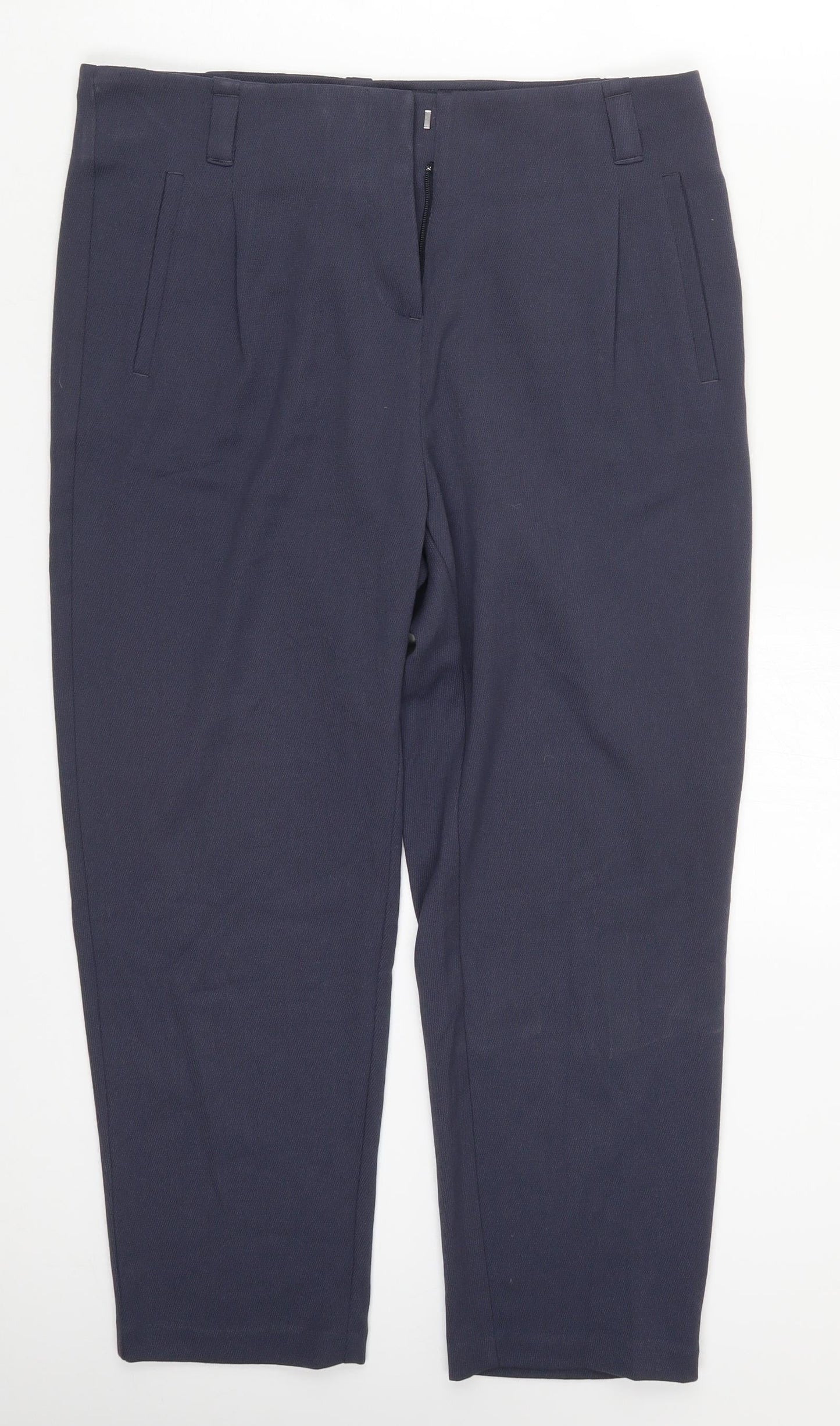 Womens UK Size 10 Preworn Regular Fit  Blue Trousers