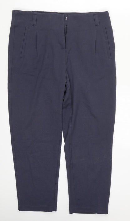 Womens UK Size 10 Preworn Regular Fit  Blue Trousers