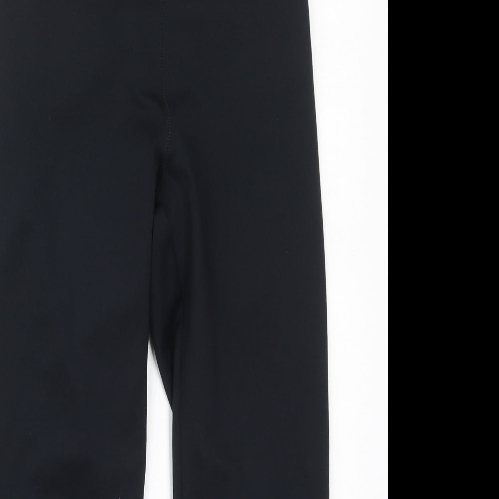 F&F Womens Black  Polyester Cropped Leggings Size 6 L18 in Regular