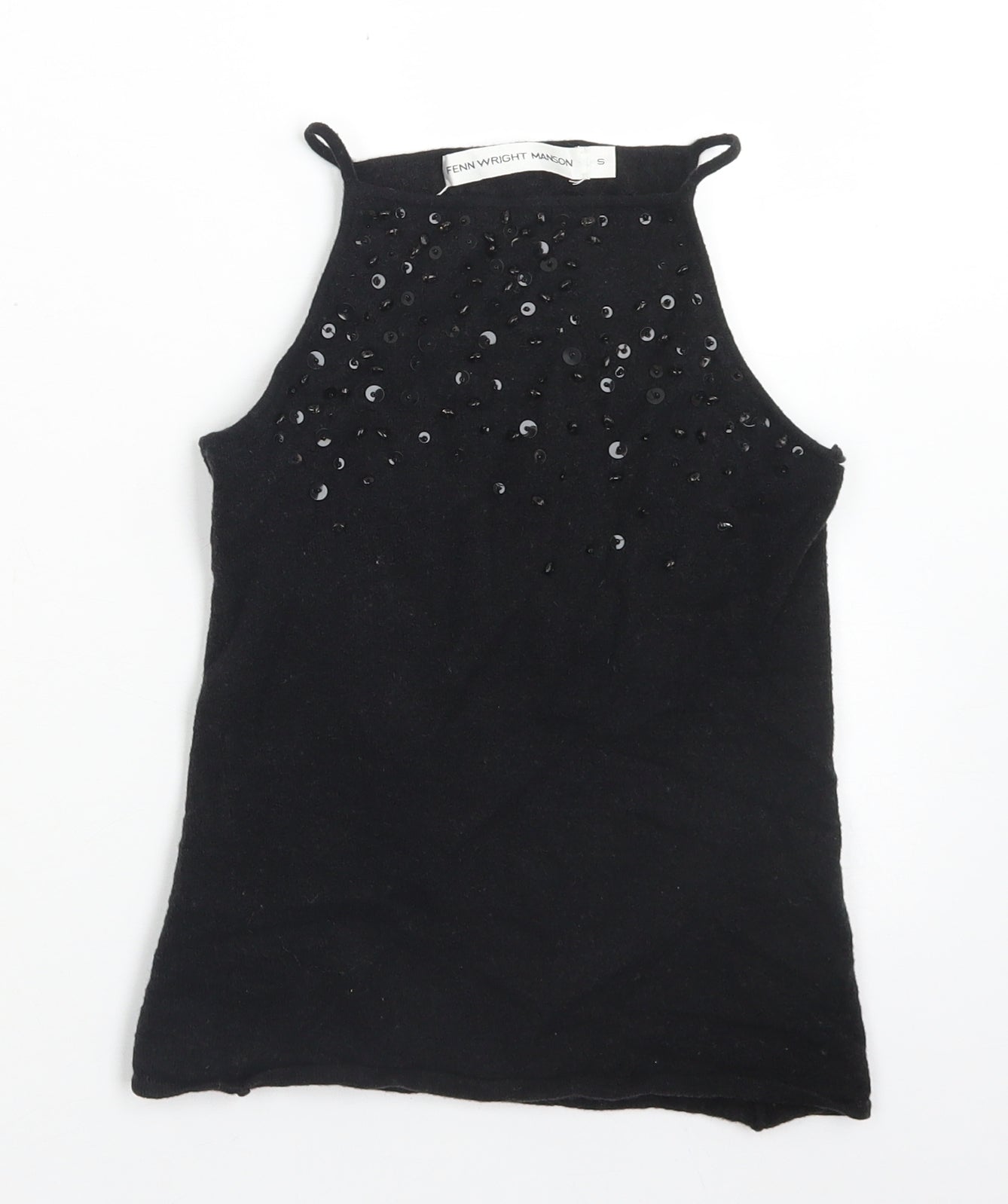 Womens UK Size S Fenn Wright Manson Grey Cropped Tank