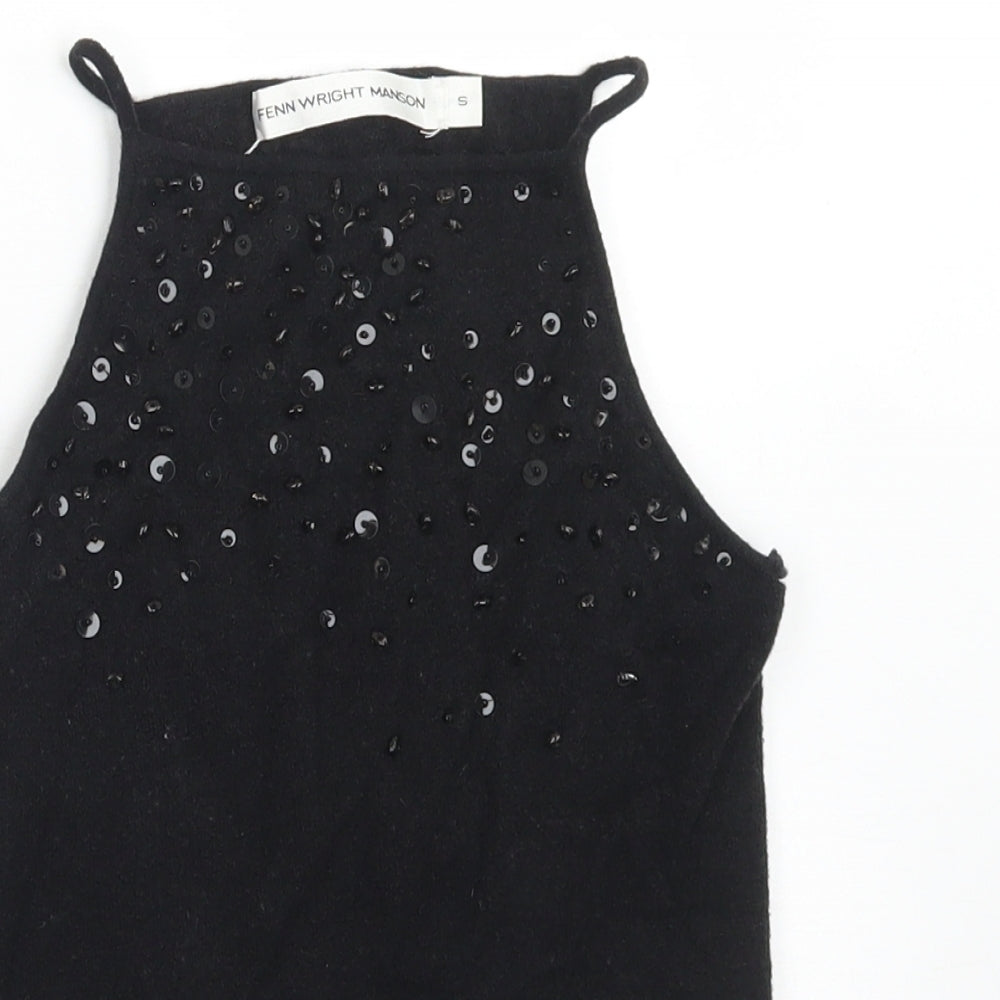 Womens UK Size S Fenn Wright Manson Grey Cropped Tank