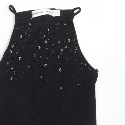 Womens UK Size S Fenn Wright Manson Grey Cropped Tank