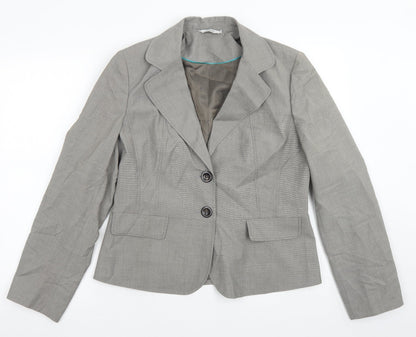 George Womens Grey  Polyester Jacket Blazer Size 14
