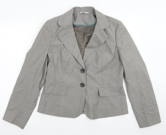 George Womens Grey  Polyester Jacket Blazer Size 14