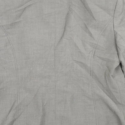 George Womens Grey  Polyester Jacket Blazer Size 14