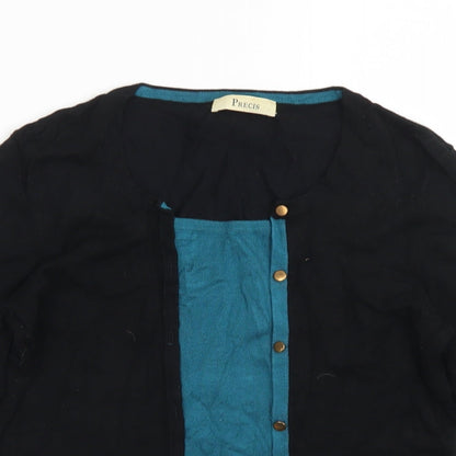 Precis Womens Black Crew Neck  Viscose Pullover Jumper Size S