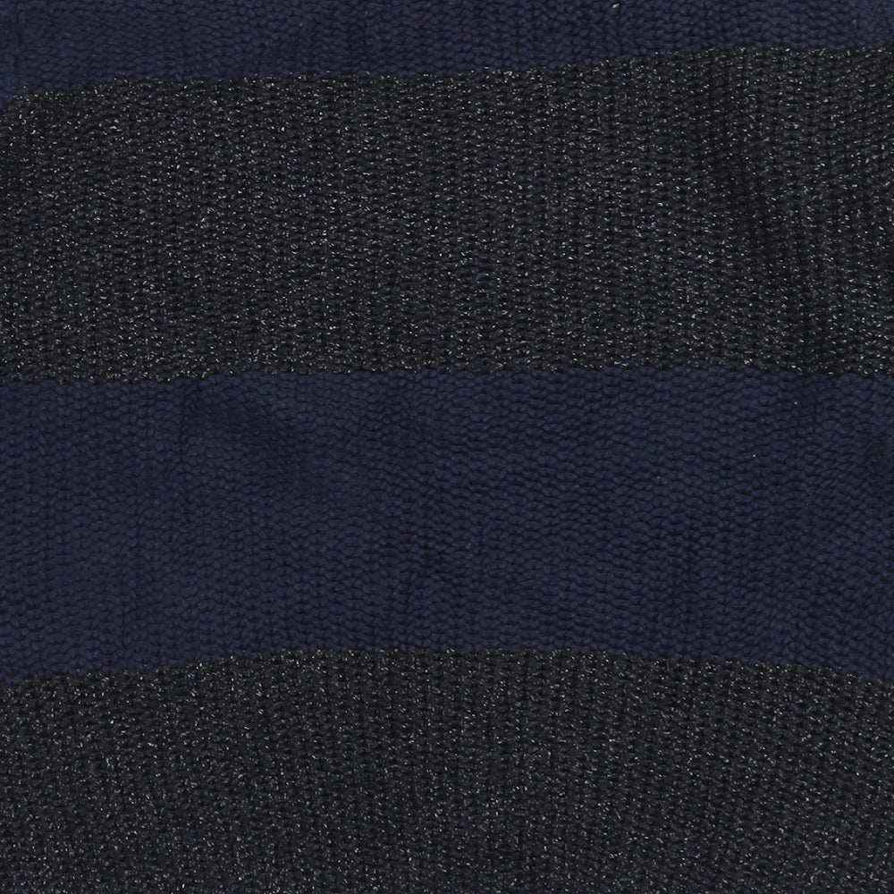 M&S Woman Womens Blue Crew Neck  Cotton Pullover Jumper Size 8