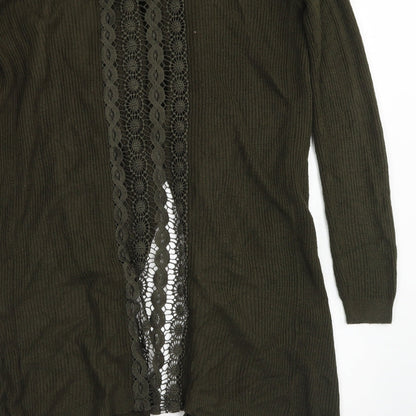 Womens UK Size S Miss Selfridge Green Cardigan Jumper
