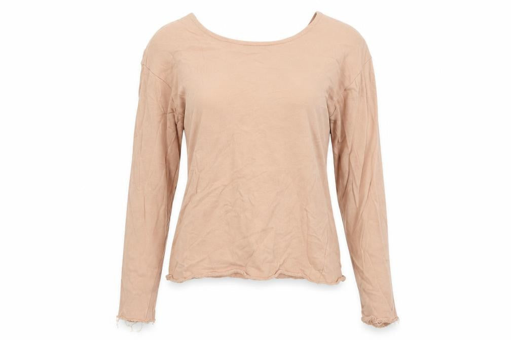 Womens UK Size S Zara Brown Wrap T-Shirt