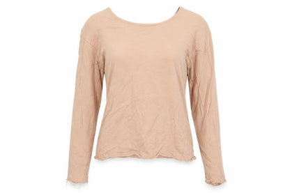 Womens UK Size S Zara Brown Wrap T-Shirt