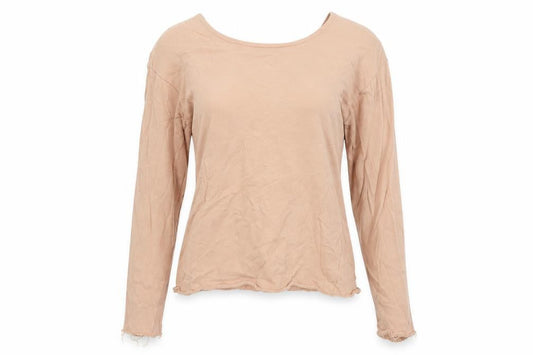 Womens UK Size S Zara Brown Wrap T-Shirt
