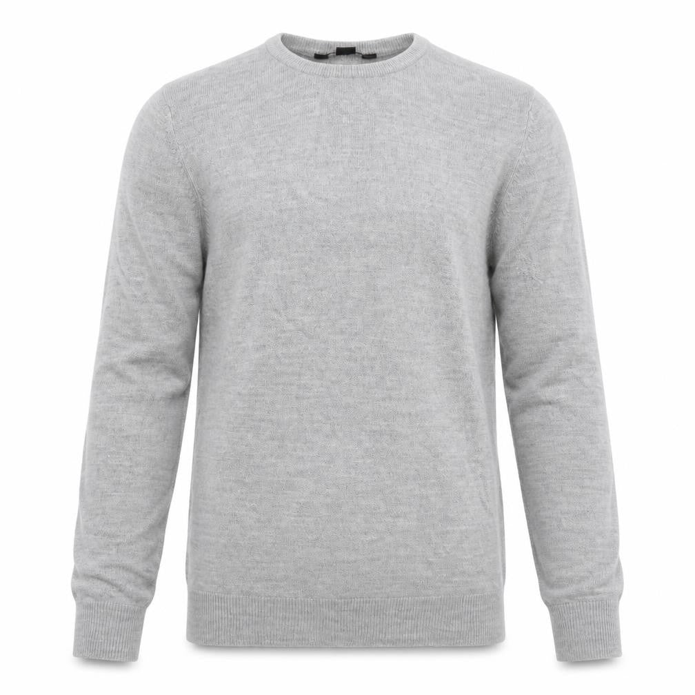 Cedarwood State Mens Grey Crew Neck Acrylic Pullover Jumper Size S
