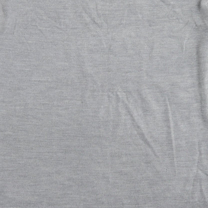 Burton Mens Grey V-Neck  Acrylic Pullover Jumper Size L