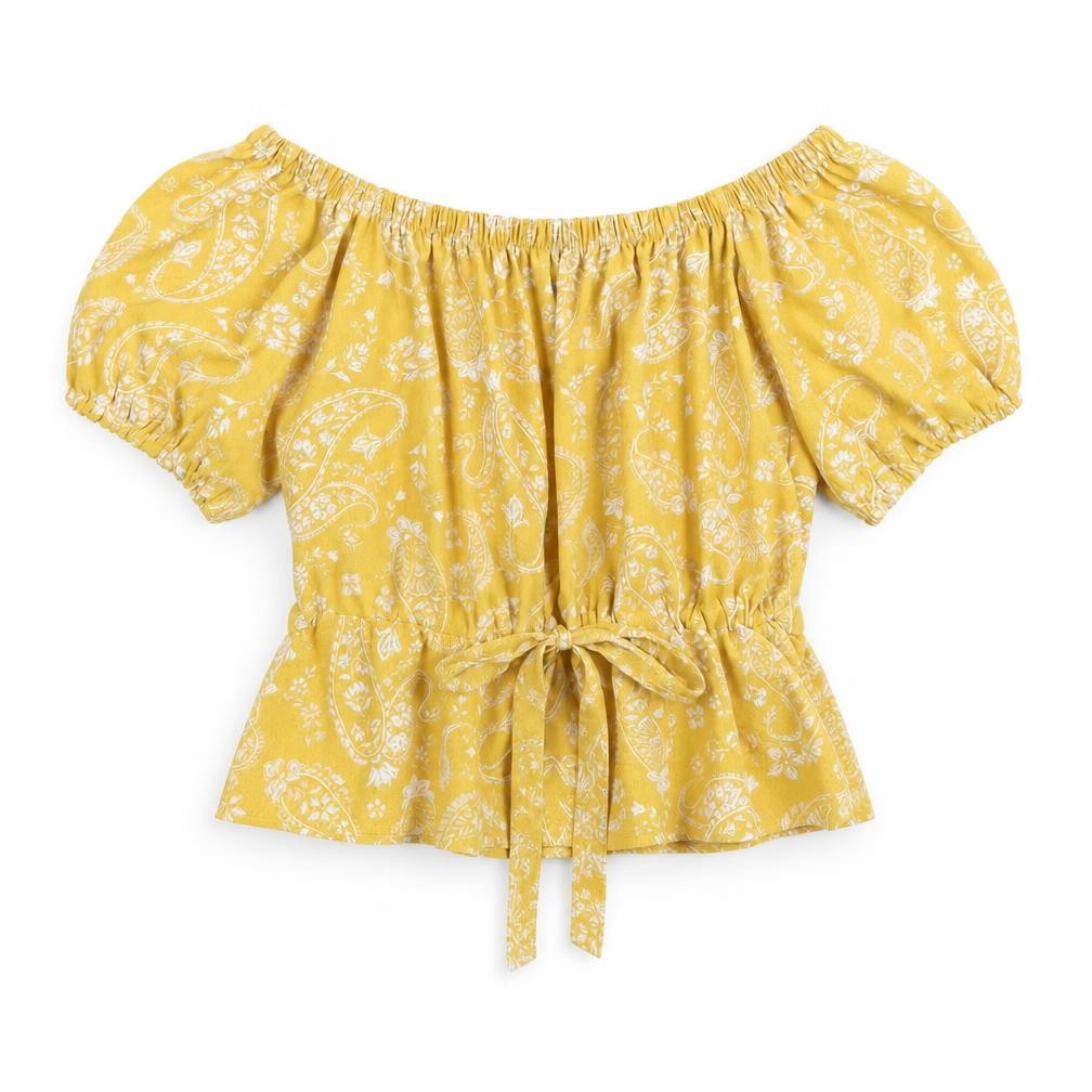 Womens UK Size 6 Primark Yellow Basic Blouse