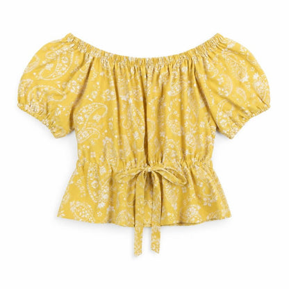 Womens UK Size 6 Primark Yellow Basic Blouse