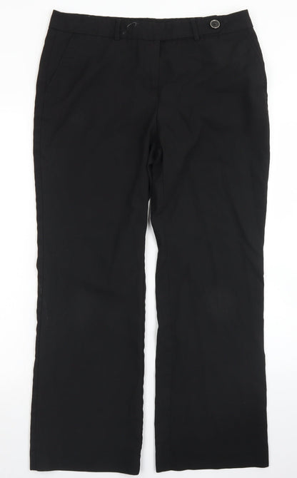 Womens UK Size 14 NEXT Regular Fit Dress Pants Black Trousers