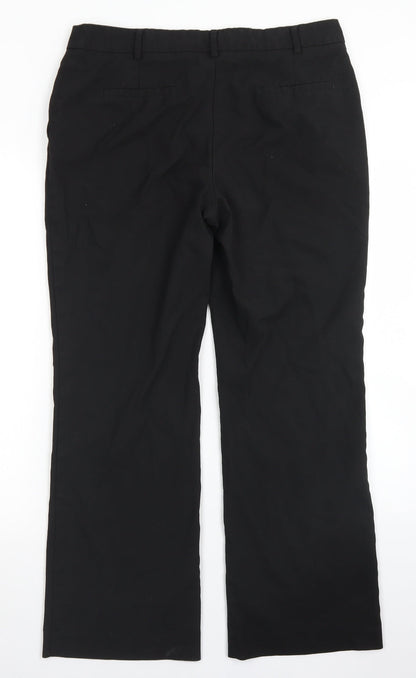 Womens UK Size 14 NEXT Regular Fit Dress Pants Black Trousers