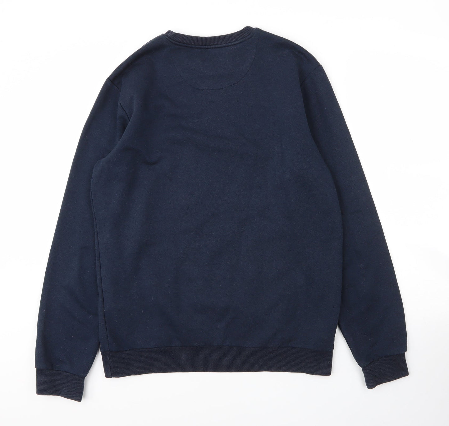 New Look Mens Blue Round Neck  Cotton Pullover Jumper Size M