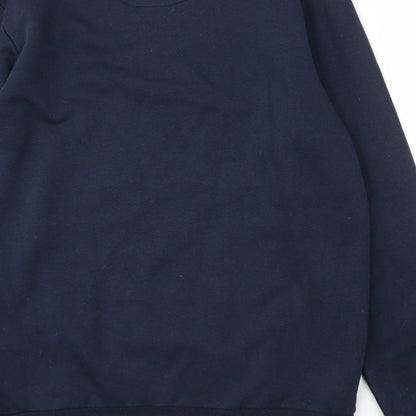 New Look Mens Blue Round Neck  Cotton Pullover Jumper Size M