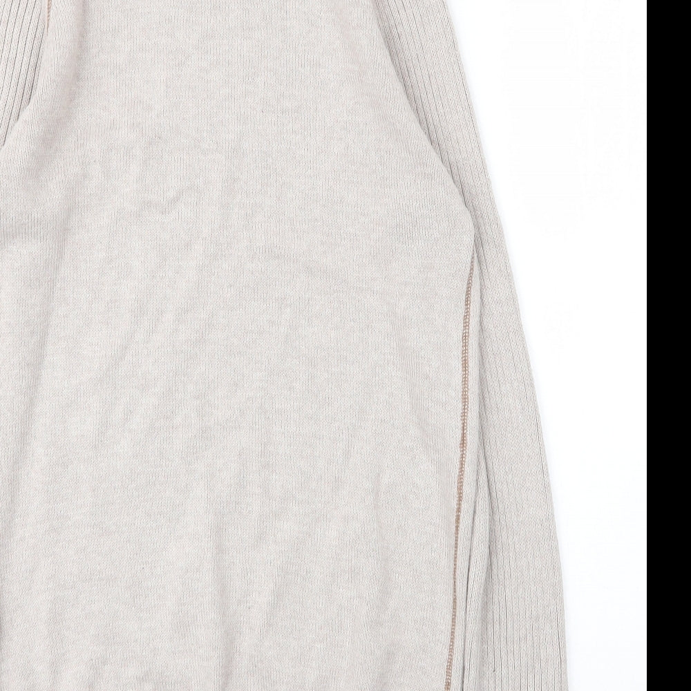 River Island Mens Beige Round Neck  Cotton Pullover Jumper Size S